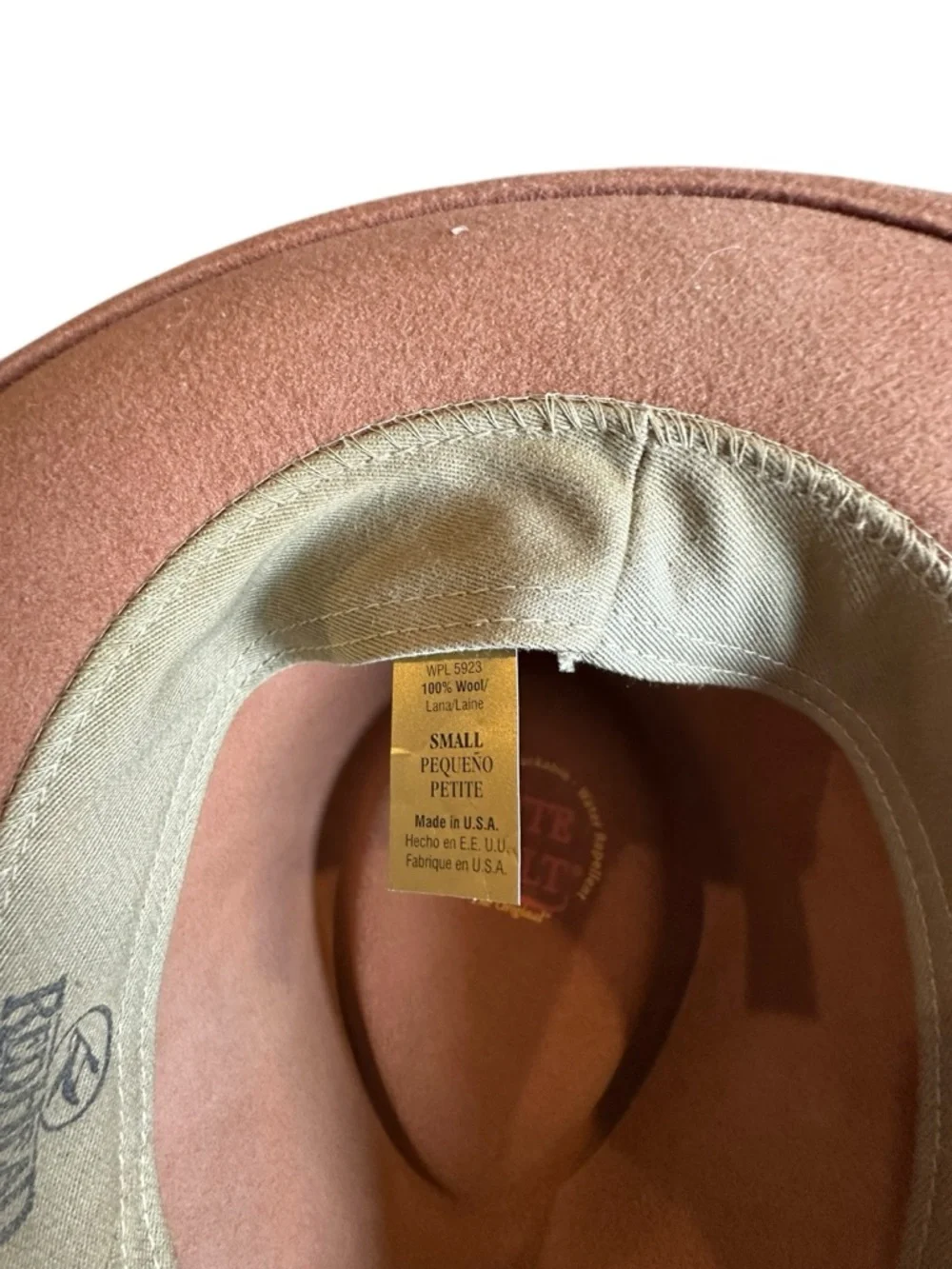 Redhead 100% Wool Fedora with Leather Trim Size S